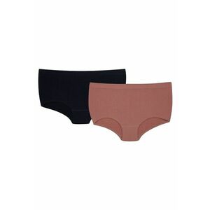 Chiloti dama tip short set de 2 perechi Bait negru - mauve - Bej imagine