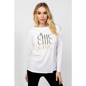 Bluza lejera cu strasuri Carmina - Alb imagine