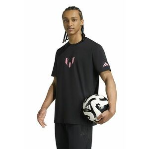 Tricou de bumbac pentru fotbal Messi - Negru imagine