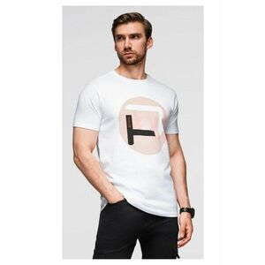 Tricou cu imprimeu mare OM-TSPT-0245 - Alb imagine