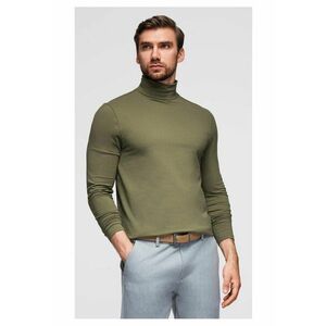 Pulover cu guler inalt si maneci lungi OM-LSCL-0130 - Kaki imagine