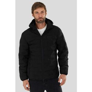 Geaca matlasata cu gluga - pentru trekking Smoke - Negru imagine