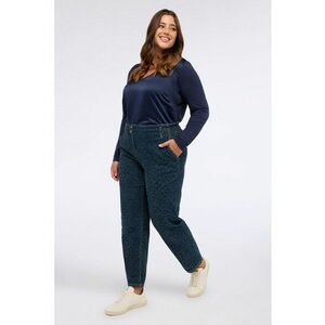 Bluza din satin cu decolteu in V - Bleumarin imagine