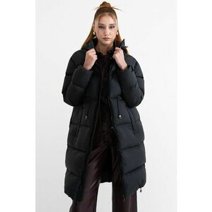 Jacheta lunga cu gluga - Negru imagine