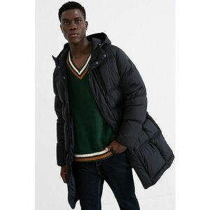 Geaca lunga cu vatelina - Negru imagine