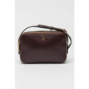 Geanta crossbody de piele ecologica cu bareta ajustabila - Violet aubergine imagine