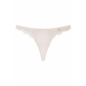 Chiloti Tanga Alb crem Brillant - Alb imagine