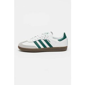 Pantofi sport cu insertii din piele intoarsa Samba OG - Alb/Verde englez imagine