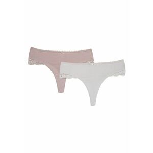 Chiloti tip tanga - set de 2 perechi Roz - Bej Pema - Bej imagine