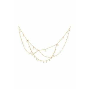 Colier din aur filat de 14k/20 - decorat cu perle de cultura - safire si labradorite imagine