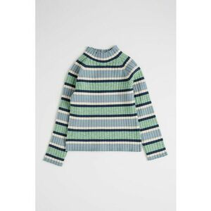 Bluza striata cu dungi - Albastru prafuit/Verde pal/Bej deschis imagine