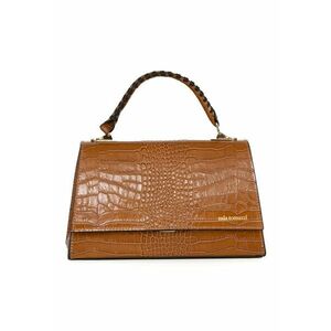 Geanta de piele cu maner si clapa - Caramel imagine