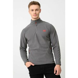 Bluza de trening slim fit cu fermoar Ulysse - Gri inchis imagine