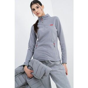 Bluza de trening slim fit cu fermnoar Ulyssia - Gri cenusiu imagine