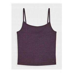 Top Dama Violet Inchis Cropped Sportstyle - Slim Fit - Material Confortabil Poliester-Modal - Bretele Subtiri - Gama XS- imagine