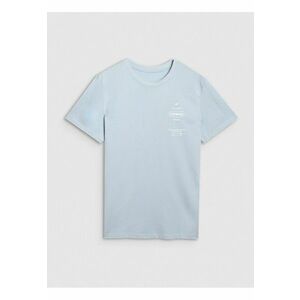 Tricou Barbati Bumbac Albastru - Casual & Sport - Regular Fit - Marime M - Imprimeu ""All-round Athletic Apparel x Performance Beyond Boundaries"" imagine