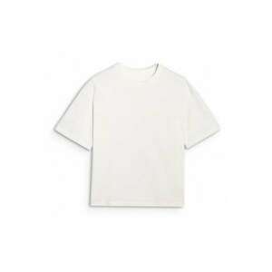 Tricou Oversize Bumbac 100% Alb Ecru - Ecru imagine