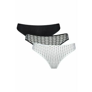 Chiloti dama tanga - set 3 perechi - - Negru imagine