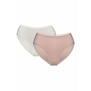 Chiloti dama set de 2 perechi - roz murdar - crem - Alb imagine