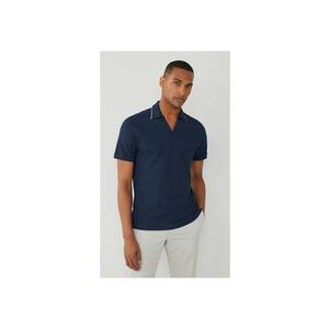 Tricou polo slim fit - Bleumarin imagine
