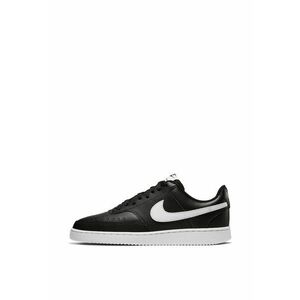 Pantofi sport Court Vision Low cu garnituri din piele - Negru stins imagine