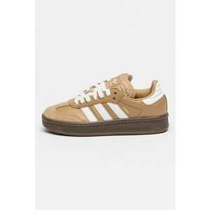 Pantofi sport din piele cu garnituri din piele intoarsa Samba XLG - Alb/Maro nisip imagine