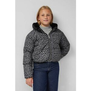 Geaca matlasata crop cu animal print - Gri/Gri antracit imagine
