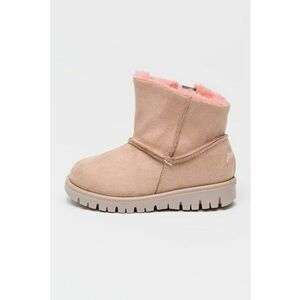 Ghete slip-on cu captuseala din blana shearling - Roz prafuit imagine