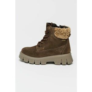 Ghete din piele intoarsa cu blana shearling si tehnologie Gore-Tex - Maro imagine