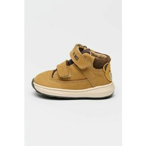 Ghete din piele nabuc cu velcro - Maro camel imagine