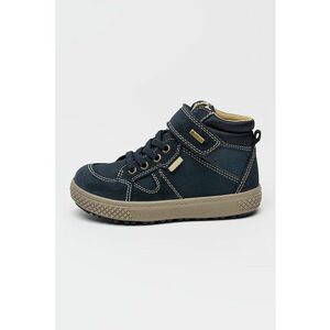 Ghete din piele intoarsa cu bareta velcro - Bleumarin imagine