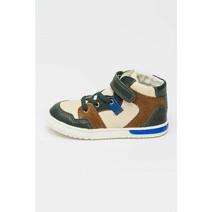 Pantofi sport cu model colorblock si insertii din piele intoarsa - Maro/Verde inchis/Alb murdar imagine