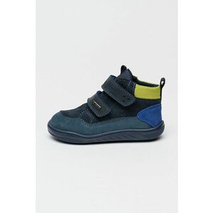 Ghete din piele intoarsa cu model colorblock - Verde/Bleumarin imagine