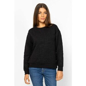 Bluza de trening cu decolteu la baza gatului si logo - Negru imagine