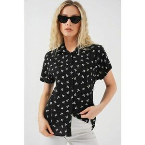 Camasa BDART cu maneca scurta - negru - material poplin imagine