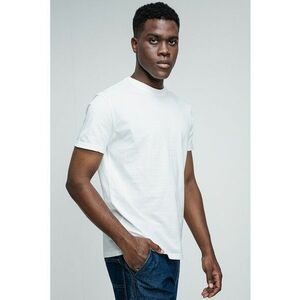 Tricou regular fit cu logo discret - Alb imagine