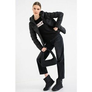 Geaca slim fit cu gluga - Negru imagine