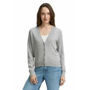 Cardigan cu decolteu in V si model uni - Gri deschis melange imagine