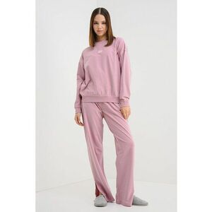 Pijama din amestec de bumbac cu logo - Roz prafuit imagine