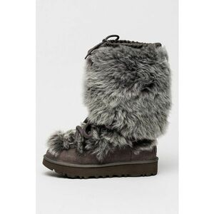 Cizme mid-calf cu blana Chalet - Gri imagine