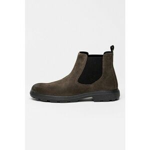 Ghete Chelsea de piele intoarsa - Maro inchis imagine
