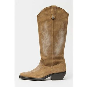 Cizme cowboy din piele intoarsa Wessel - Maro camel imagine