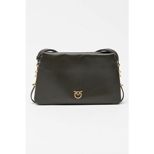 Geanta crossbody de piele Triplet Mini - Gri inchis imagine