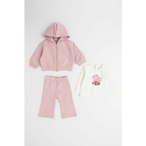 Set de bluza si trening - Roz deschis/Alb murdar imagine