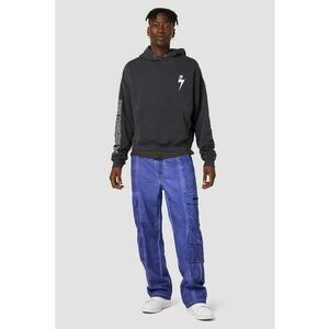 Pantaloni drepti - cargo - Mov imagine