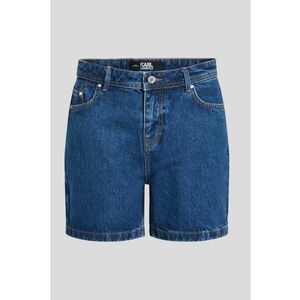 Pantaloni scurti din denim - cu talie medie - Albastru inchis imagine