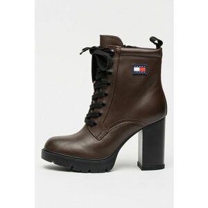 Botine de piele napa cu toc inalt imagine