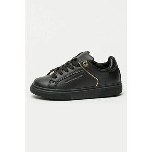 Pantofi sport low-cut de piele ecologica - Auriu/Negru imagine