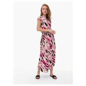 Rochie de vara G-Milos - roz/alb/negru - Roz multicolor imagine