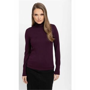 Pulover cu guler inalt S-Juli - dama - usor - bordo - Bordeaux imagine